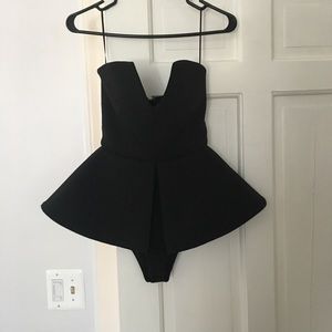 AQ/AQ Scavo Peplum Bodysuit (Never Worn)